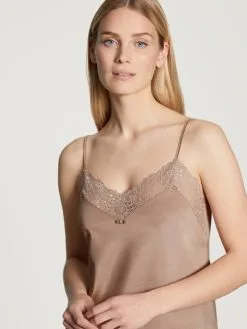 Calida Sensual Secrets Nachthemd Mit Spaghettiträgern, Länge 85cm Almondine -Unterwäsche Verkäufe 17131 335 2