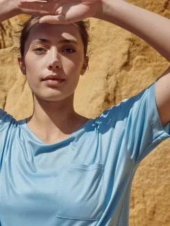 Calida 100% Nature Dreams Kurzarm-Shirt, Cradle To Cradle Certified® Blue Satin 14 Calida 100% Nature Dreams Kurzarm-Shirt, Cradle To Cradle Certified® Blue Satin -Unterwäsche Verkäufe Calida 100 Nature Dreams Kurzarm Shirt Compostable blau 14690 473 neu