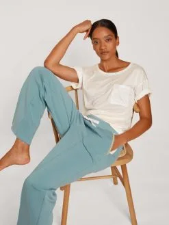 Calida 100% Nature Relax Pants, Cradle To Cradle Certified® Blue Satin -Unterwäsche Verkäufe Calida 100 Nature Relax Pants Compostable blau 29830 473 6