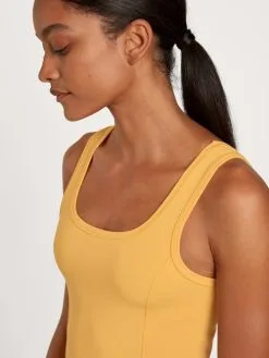 Calida 100% Nature Relax Tank-Top, Cradle To Cradle Certified® Amber Yellow -Unterwäsche Verkäufe Calida 100 Nature Relax Tank Top Compostable gelb 12697 058 3