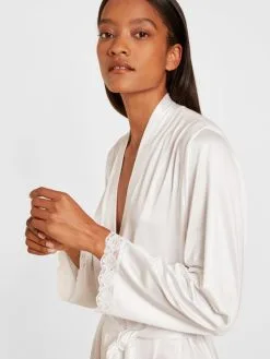 Calida 100% Nature Romance Kimono, Länge 120cm, Cradle To Cradle Certified® Star White -Unterwäsche Verkäufe Calida 100 Nature Romance Kimono Laenge 120cm Compostable weiss 64292 910 6