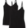 Calida Benefit Women Spaghetti-Top, 2er-Pack Schwarz