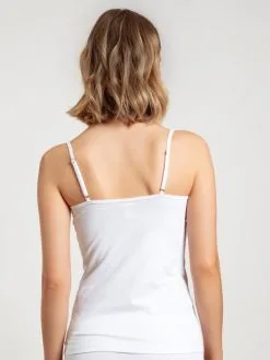 Calida Benefit Women Spaghetti-Top, 2er-Pack Weiss -Unterwäsche Verkäufe Calida Benefit Women Spaghetti Top 2er Pack weiss 10901 001 2