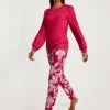 Calida Blooming Nights Bündchen-Pyjama Barberry Red -Unterwäsche Verkäufe Calida Blooming Nights Buendchen Pyjama rot 43352 176