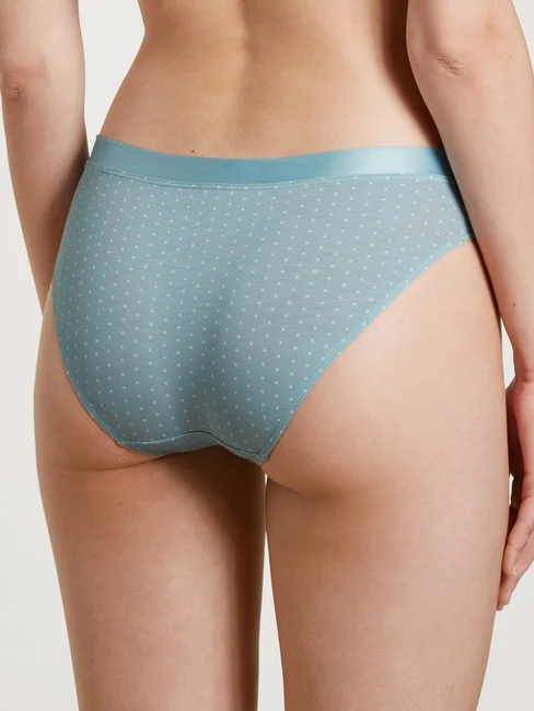 Calida Cate Print Slip, Regular Cut Blue Satin 4 Calida Cate Print Slip, Regular Cut Blue Satin – Bild 2