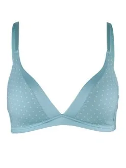 Calida Cate Print Triangel-Soft-BH Mit Schale Blue Satin -Unterwäsche Verkäufe Calida Cate Print Triangel Soft BH mit Schale blau 03198 473 7