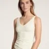 Calida Cate Tank-Top Mit V-Ausschnitt Alabaster Crème -Unterwäsche Verkäufe Calida Cate Tank Top champagner 12459 911