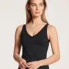 Calida Cate Tank-Top Mit V-Ausschnitt Schwarz -Unterwäsche Verkäufe Calida Cate Tank Top schwarz 12459 992