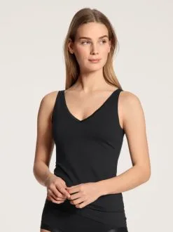 Calida Cate Tank-Top Mit V-Ausschnitt Schwarz