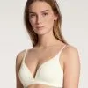Calida Cate Triangel-Soft-BH Mit Schale Alabaster Crème -Unterwäsche Verkäufe Calida Cate Triangel BH gepadded champagner 03158 911