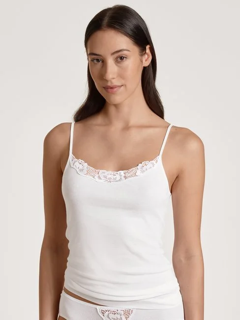 Calida Cotton Desire Spaghetti-Top Weiss 4 Calida Cotton Desire Spaghetti-Top Weiss – Bild 2