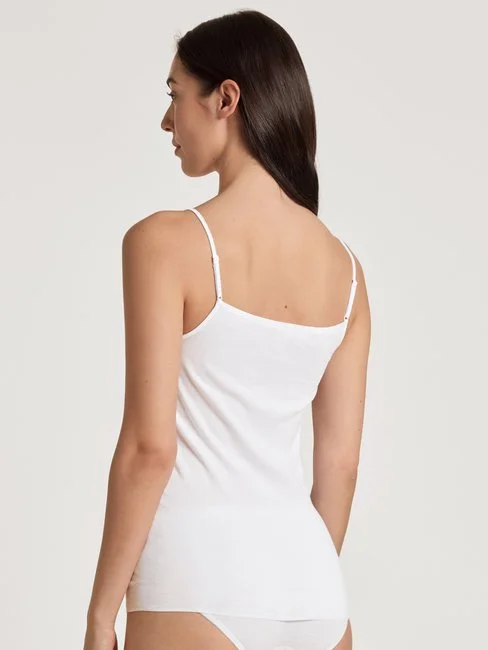 Calida Cotton Desire Spaghetti-Top Weiss 5 Calida Cotton Desire Spaghetti-Top Weiss – Bild 3