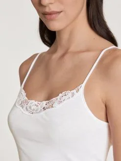 Calida Cotton Desire Spaghetti-Top Weiss 14 Calida Cotton Desire Spaghetti-Top Weiss -Unterwäsche Verkäufe Calida Cotton Desire Spaghetti Top weiss 10357 001 4