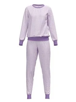 Calida Daylight Dreams Bündchen-Pyjama Digital Lavender -Unterwäsche Verkäufe Calida Daylight Dreams Buendchen Pyjama violett 42857 321 6