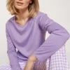 Calida Daylight Dreams Pyjama, Lang Digital Lavender -Unterwäsche Verkäufe Calida Daylight Dreams Pyjama lang violett 42757 321