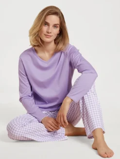 Calida Daylight Dreams Pyjama, Lang Digital Lavender -Unterwäsche Verkäufe Calida Daylight Dreams Pyjama lang violett 42757 321 3