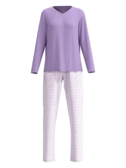 Calida Daylight Dreams Pyjama, Lang Digital Lavender -Unterwäsche Verkäufe Calida Daylight Dreams Pyjama lang violett 42757 321 6