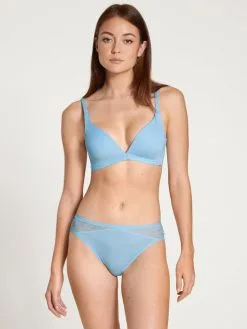 Calida Eco Sense Lace Slip, Regular Cut Cerulean Blue -Unterwäsche Verkäufe Calida Eco Sense Lace Slip regular cut tuerkis 22728 383 2