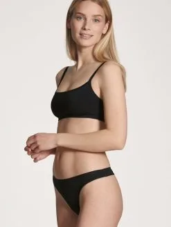 Calida Eco Sense String, Low Cut Schwarz -Unterwäsche Verkäufe Calida Eco Sense String schwarz 20338 992 4
