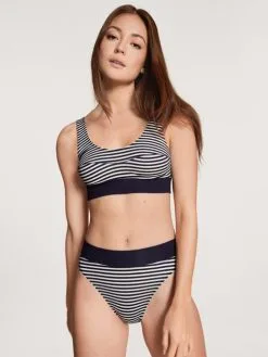 Calida Elastic Bustier Mit Softbund Dark Lapis Print -Unterwäsche Verkäufe Calida Elastic Bustier mit Softbund blau 02138 738 2