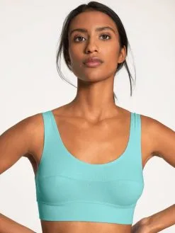 Calida Elastic Bustier Mit Softbund Turquoise Stone
