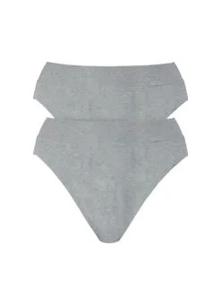 Calida Elastic Slip Mit Softbund Im Doppelpack, High Waist Stone Melange