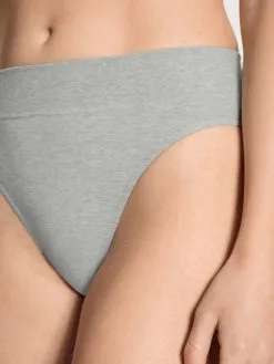 Calida Elastic Slip Mit Softbund Im Doppelpack, High Waist Stone Melange -Unterwäsche Verkäufe Calida Elastic Slip Softbund high waist grau meliert 22030 096 neu 4