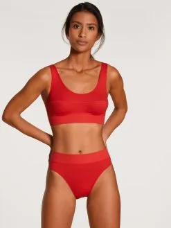 Calida Elastic Slip Mit Softbund, High Waist Summer Red -Unterwäsche Verkäufe Calida Elastic Slip mit Softbund high waist rot 22030 174 3
