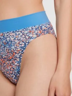 Calida Elastic Trend Slip Mit Softbund, High Waist Azurit Blue -Unterwäsche Verkäufe Calida Elastic Trend Slip mit Softbund high waist blau 21822 474 neu 3