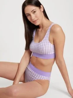 Calida Elastic Trend Slip Mit Softbund, High Waist Digital Lavender -Unterwäsche Verkäufe Calida Elastic Trend Slip mit Softbund high waist violett 21822 321 4
