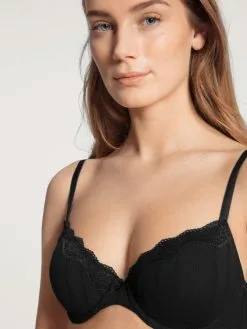 Calida Etude Toujours T-Shirt-BH Schwarz -Unterwäsche Verkäufe Calida Etude Toujours T Shirt BH mit Buegel und Schale gemoldet schwarz 03092 992 4