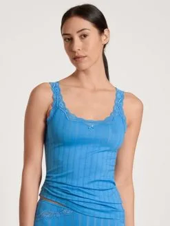 Calida Etude Toujours Tank Top Azurit Blue -Unterwäsche Verkäufe Calida Etude Toujours Tank Top blau 12092 474 1