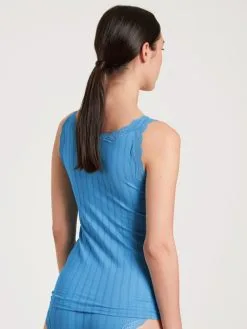 Calida Etude Toujours Tank Top Azurit Blue -Unterwäsche Verkäufe Calida Etude Toujours Tank Top blau 12092 474 2