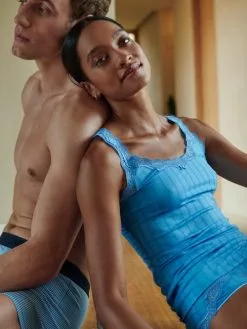 Calida Etude Toujours Tank Top Azurit Blue -Unterwäsche Verkäufe Calida Etude Toujours Tank Top blau 12092 474 neu