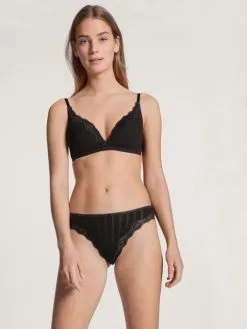 Calida Etude Toujours Triangel-BH Ohne Bügel Schwarz -Unterwäsche Verkäufe Calida Etude Toujours Triangle BH mit Schale ohne Buegel gemoldet schwarz 03192 992 2