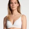 Calida Etude Toujours Triangel-BH Ohne Bügel Weiss -Unterwäsche Verkäufe Calida Etude Toujours Triangle BH mit Schale ohne Buegel gemoldet weiss 03192 001