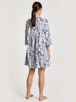 Calida Favourites Coast Loungedress, Länge 90cm Marine Water Blue -Unterwäsche Verkäufe Calida Favourites Coast Loungedress Laenge 90cm blau 30397 427 2
