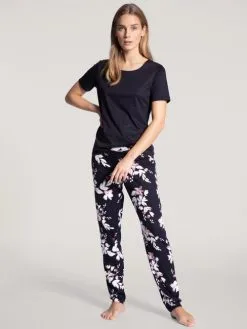 Calida Favourites Dreams Kurzarm-Shirt Dark Lapis Blue -Unterwäsche Verkäufe Calida Favourites Dreams Kurzarm Shirt blau 14038 339 2