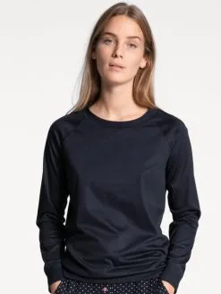 Calida Favourites Dreams Langarm-Shirt, Raglanärmel Dark Lapis Blue