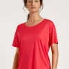 Calida Favourites Fruits Kurzarm-Shirt Red Glow -Unterwäsche Verkäufe Calida Favourites Fruits Kurzarm Shirt rot 14154 136