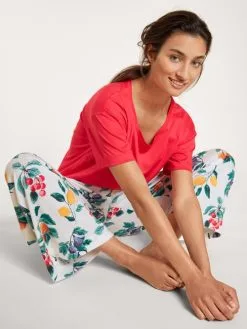 Calida Favourites Fruits Kurzarm-Shirt Red Glow -Unterwäsche Verkäufe Calida Favourites Fruits Kurzarm Shirt rot 14154 136 3