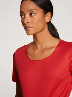 Calida Favourites Marine Kurzarm-Shirt Summer Red -Unterwäsche Verkäufe Calida Favourites Marine Kurzarm Shirt rot 14038 174 3