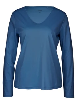 Calida Favourites Provence Langarm-Shirt, V-Neck Lapis Blue 17 Calida Favourites Provence Langarm-Shirt, V-Neck Lapis Blue -Unterwäsche Verkäufe Calida Favourites Provence Langarm Shirt V Neck blau 15334 437 7