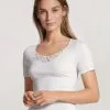 Calida Feminin Sense Kurzarm-Top Weiss