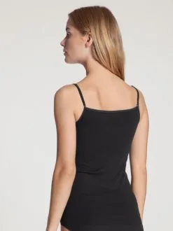 Calida Feminin Sense Spaghetti-Top Schwarz 8 Calida Feminin Sense Spaghetti-Top Schwarz -Unterwäsche Verkäufe Calida Feminin Sense Spaghetti Top Traeger verstellbar schwarz 11451 992 1