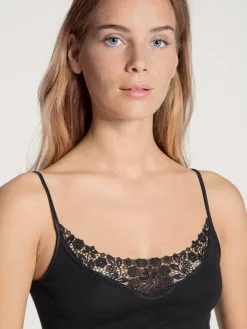 Calida Feminin Sense Spaghetti-Top Schwarz 10 Calida Feminin Sense Spaghetti-Top Schwarz -Unterwäsche Verkäufe Calida Feminin Sense Spaghetti Top Traeger verstellbar schwarz 11451 992 3