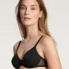 Calida Feminine Air T-Shirt-BH Mit Spacer-Cups Schwarz -Unterwäsche Verkäufe Calida Feminine Air T Shirt BH mit Spacer Cups schwarz 03100 992