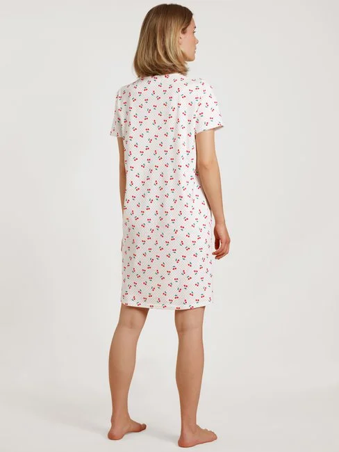 Calida Fruity Dreams Kurzarm-Nachthemd, Länge 95cm Red Glow 4 Calida Fruity Dreams Kurzarm-Nachthemd, Länge 95cm Red Glow – Bild 2
