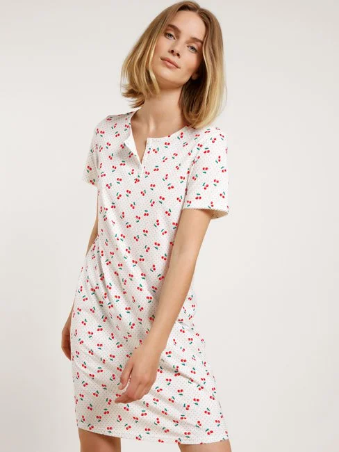 Calida Fruity Dreams Kurzarm-Nachthemd, Länge 95cm Red Glow 7 Calida Fruity Dreams Kurzarm-Nachthemd, Länge 95cm Red Glow – Bild 5