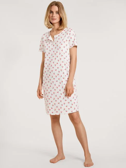 Calida Fruity Dreams Kurzarm-Nachthemd, Länge 95cm Red Glow 3 Calida Fruity Dreams Kurzarm-Nachthemd, Länge 95cm Red Glow